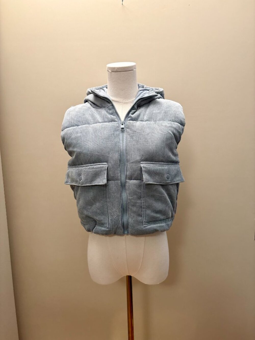 Blue Love Tree Puffer Vest